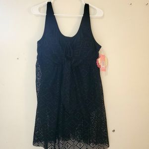 Womens Size 18-20 Black Swim Suite Dress NWT
